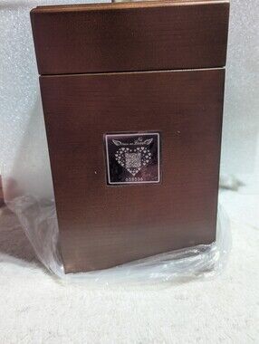 Wood Memorial Urn Box QR Code Keepsake Cremation Memory Chest New